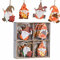 Valery Madelyn 24er Holz Deko Hänger Herbst Dekoration, 4.5-5.5cm Zwerg Wichtel Ahornblatt Pilz Fensterhänger mit Schnur zum Aufhängen fur Herbstdeko Erntedankfest Halloween