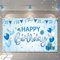 Hintergrund für Geburtstagsfeier, Happy Birthday, Banner, Stoff, Poster, Banner, Hintergrund für Fotografie, Geburtstag, für Partydekoration (blau)