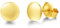 Solide 14 Karat 585 Gelb Gold Klein Runde Kreis Ohrstecker Ohrringe mit Geschenk Schmuck für Damen Mädchen - Durchmesser: 5 mm