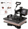 38x38cm 5in1 Heat Press Machine Transferpresse Hitzepresse Heißpresse Maschine 360 Grad Drehung Mulitifunktional Textilpresse für T-Shirts Becher Platten Kappe