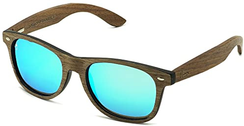 Phieres | Phintervention I Stilvolle Sonnenbrille aus Holz für Damen und Herren | Braun