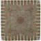 Pavlovo Posad Shawl Manufactory Original Damen Russischer Pawlow Schal Tuch Umschlagtuch 100% Wolle, mit Paisley und Blumen 89cm x 89cm, Orange