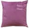 Krings Fashion Kissen, Sofakissen - Samtvelours - mit Namen nach Wunsch individuell anpassbar - Hochwertig Bestickt - 50 x 50 cm - Beere