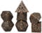 World of Dice - Premium-Würfelset - edle Pen and Paper Würfel, Metallwürfel mit Labyrinth, 7-teilige Set für Dungeons and Dragons (D&D), DSA, und vieles mehr (Copper Antique)