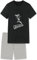 Jungen Schlafanzug kurz, weicher Single-Jersey aus 100% Baumwolle und Hose in Bermuda Form - mit Skateboard Motiv, in schwarz Grösse 140