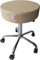 Zen – Rollhocker mit Rollen – ergonomischer Hocker – Drehhocker höhenverstellbar – ideal als Arbeitshocker, Massagehocker, Bürohocker, Praxis Arzthocker, Kosmetikhocker, Friseurhocker (Cremé)