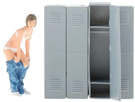 Harilla 1:64 Bemalte Bühnenfiguren Harz Diorama Garage Kleiderschrank für