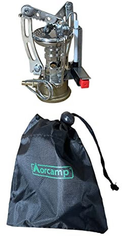 Campata Micro faltbarer Campingkocher mit Piezo-Zündung, mini klappbar outdoor Kartuschen Gaskocher, mit Tasche. TÜV geprüft (ohne Kartusche)
