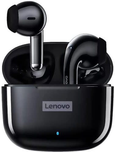 LUXIAR Lenovo LP40 - Auriculares inalámbricos Bluetooth 5.1, funda de carga rápida, cancelación de ruido, micrófono integrado, impermeables, compatibles con iPhone/Android/Airpods IPX6 con funda