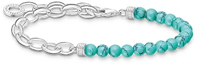 Thomas Sabo Armband mit blauen Perlen 925 Sterling Silber A2098-404-17-L19