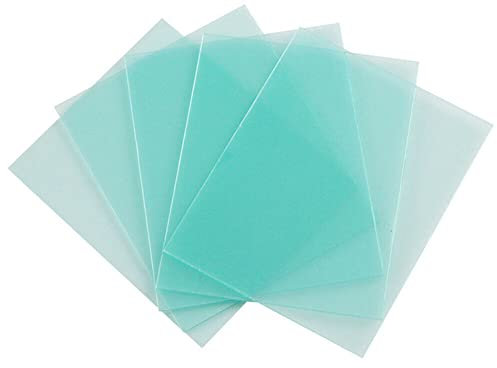 SPORTARC Lot de 10 lentilles de casque de soudage, 120 x 95 mm, plaque de protection transparente en plastique résistant aux hautes températures, lentille de rechange pour souder la feuille de