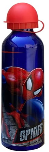 Borraccia in alluminio Spiderman Marvel bottiglia con ciuccio per bambini da 500 ml rosso