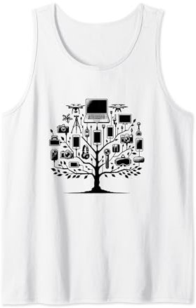 Gadgets Las herramientas de la tecnología de la era moderna Gadget tecnológico Camiseta sin Mangas