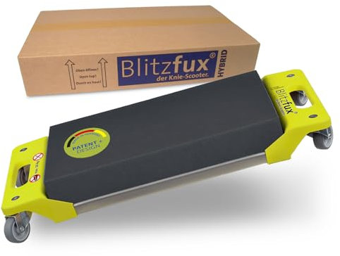 BLITZFUX® Hybrid Kniepolster mit Rollen – Knieroller bis 125kg belastbar - Der All-in-One Bauhelfer für Profis und Heimwerker: Fliesenlegen, Bodenverlegen, Malen – Mühelos und Effizient!