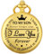 Keller & Weber Gravierte Taschenuhr to My Son I Love You, Quarz-Taschenuhr mit Kette, Geburtstagsabschluss, Sohn von Papa Mama, Anhänger Halskette Fob Uhren, Golden