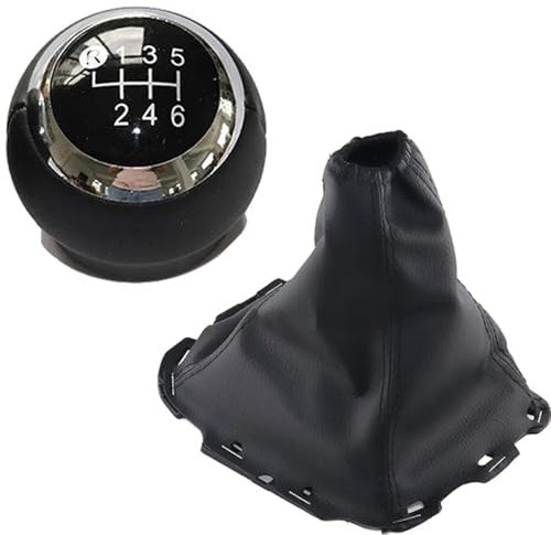 ZCera Schaltknäufe Für Toyota Für Avensis III T27 (2008-2015) 5/6 Geschwindigkeit Auto Shift Schaltknauf Hebel Gaitor Boot Abdeckung Schaltknauf Abdeckung (Farbe : 6 speed black set)