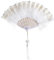 1920s Vintage Feather Fan Embroidered Flower Marabou Feather Fans Folding Handheld Fan with Tassels Roaring 20s Vintage Style Flapper Hand Fans for Gatsby Party Costume Dancing Tea Party White