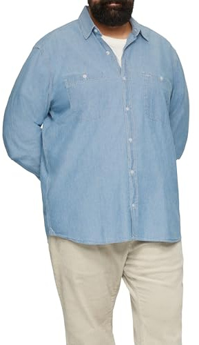 s.Oliver Herren Regular Fit: Baumwollhemd aus Chambray Hemd Langarm