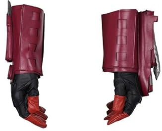 Lixinya Unisex Cosplay Handschuhe + Handgelenkschutz Halloween Karneval Cosplay Kostüm Outfits Zubehör Prop