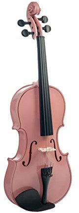Violon Pleine Grandeur En Bois Massif Avec Sac De Rangement/ensemble D'archet Instrument Rose Violon À 4 Cordes Violon