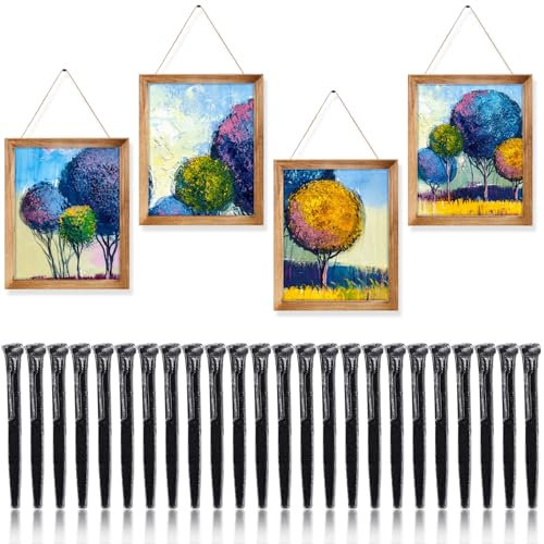 Yaocom 25 Pcs Antique Head Nails Decorative Antique Black Nail Railroad Spike Iron Nails for Hanging Handmade Project(2 Inch)