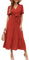Wantonfy Estiti Casual da Donna Vestiti Estivi Eleganti Vestito Casua V Manica Corta Abiti da Donna Vestito Estivo Lungo