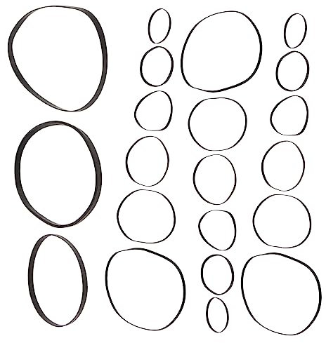Mikinona Gummiriemen für Kassettenrekorder DVD Laufwerke und Videogeräte 50 Stück Flacher Gummiriemen 2/3mm Breite 40 135mm Länge für Reparatur und Wartung Ersatz für Alte oder Kaputte Riemen