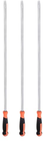 QUARKZMAN 3Pcs Tournevis Fendus 12mm à Tête Plate pour Démolition avec Manche Droit de 32 pour l'Industrie/Réparation Automobile