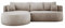 DomoHome - Moderne Ausziehbare Eckcouch Fiore Mit Schlaf-Funktion, Wellenfederung, Verstecktem Stauraum Und 5 Kissen, Ideal Für Elegante Wohnräume Links 284x183x82 cm Memphis 5