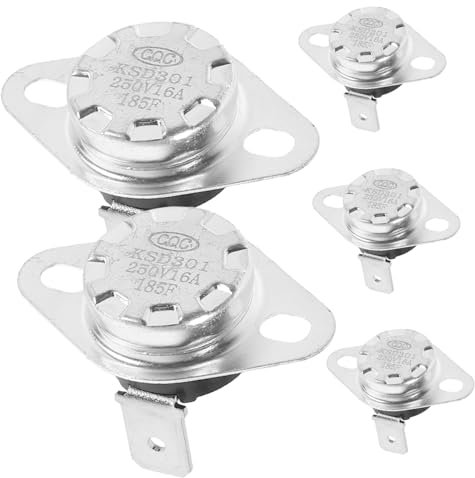 COLLBATH Termostato Para Secadora Doméstica 5 Piezas De Fusibles Térmicos Resistentes y Duraderos
