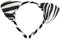 Ohr-Stirnband, Tier-Kostüm-Zubehör, Zebra-Ohren-Stirnband, Cartoon-Tier-Haarband, Bühnen-Streifen-Stirnband A