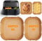 YAMAIDUO 120 Piezas Papel Freidora Aire, BPA Free Desechable Antiadherentes a Prueba de Grasa Papel Air Fryer Cuadrado 6L/3L, Accesorios Freidora De Aire Compatible Con Philips Dual 3000/5000 Series