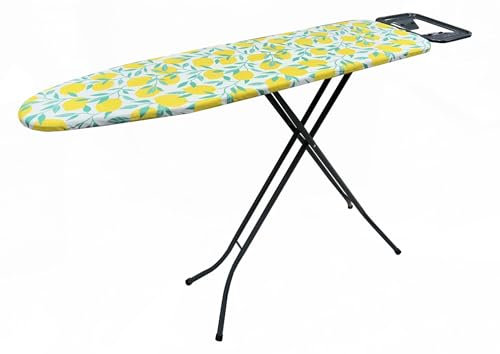 Tabla de Planchar | Altura Regulable | Funda Resistente de Algodón | Gran Superficie 105x30cm | Estructura para Plancha | Ligera Manejable | Patas Antideslizantes. (Flowers)