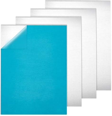 BENECREAT 4PCS 18x13cm Aluminium Panel Plate with Protective Film, 1.5mm Silver Aluminium Practice Sheets for Jewelry Making Hand Stamping Embossing