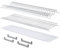 MAKKIORI Kit Scolapiatti | Griglia piatti e bicchieri con Vaschetta Raccogligoccie per Pensili Cucina | Acciaio cromo | Kit con Staffe (86 cm per pensile 90)