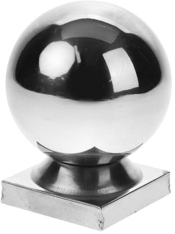 Holibanna sfera in acciaio inossidabile pali per guardrail Palline per corrimano Tappi per pali con palla X sfere di ringhiera per corrimano sostituzione delle sfere del corrimano Argento