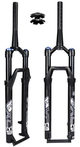 TOTLAC Fourche Avant à air comprimé pour VTT 27,5 et 29, Fourche à Suspension, débattement 120 mm, QR, Tube Conique 9 × 100 mm, 3,8 cm, Haute résistance, 001