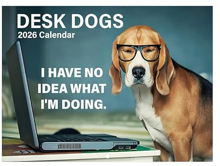Sctnny Hunde kalender 2026, Bürohund Wandkalender 2026 Hundekalender 2026, Desk Dogs 2026,12 Monat Lustiger Haustier Kalender, Lustiger 2026 Hündchen Wandkalender für Büro, Familien, Hotels