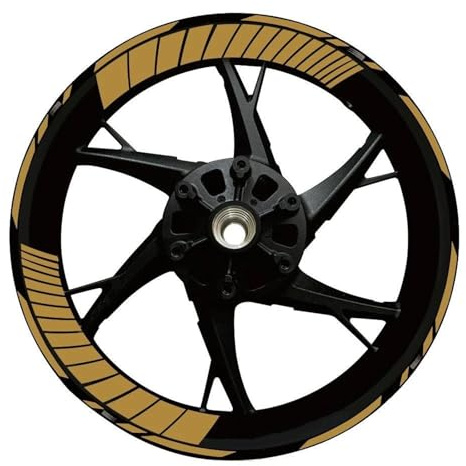 CYDJML Felgenaufkleber Reflektierende Aufkleber Für Motorradfelgen Für Kawasaki Für Ninja 650 400, Radnabenaufkleber, Radaufkleber Reifenaufkleber-Set(Farbe 7)