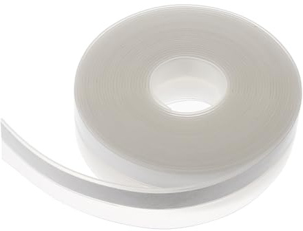 TOBBOMEY Bande d'étanchéité autocollante en silicone transparente isolation phonique et anti-collision pour portes et fenêtres durable adhésif fort 5 mètres