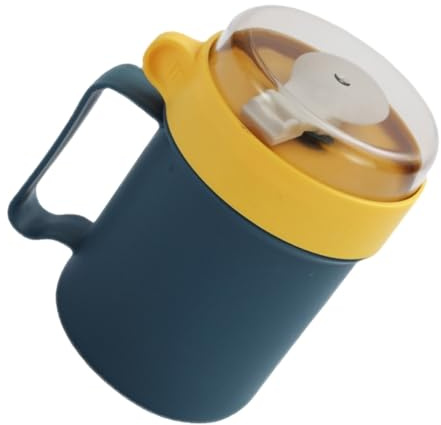 MOTHNUR Müslibecher Mikrowellengeeignet Pp Edelstahl Frühstücksbecher To Go mit Deckel Suppenbecher für Haferflocken und Milch