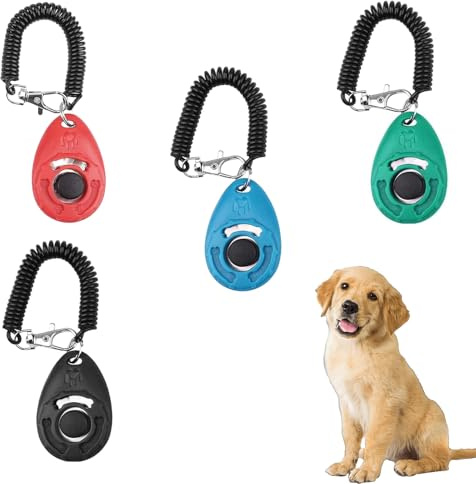 4 STK Hunde Clicker,Clicker Hunde,Clicker Katze,Klicker Hundeerziehung mit Handschlaufe,für Hundetraining Hundeerziehung Auch für Katzen Pferde,für Hundetraining Hundeerziehung Auch für Katzen Pferde.