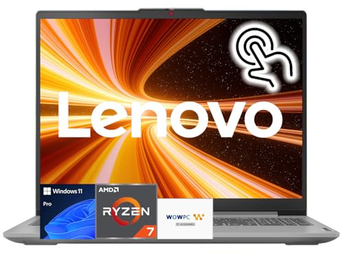 Lenovo Slim 3 Touchscreen Business Laptop, Ryzen 7 5825U Processor (Beats i7-1355U), 15.6 FHD LED Display, 16GB RAM, 1TB PCIe SSD, SD Card Reader, WiFi 6, Windows 11 Pro, WOWPC Recovery USB