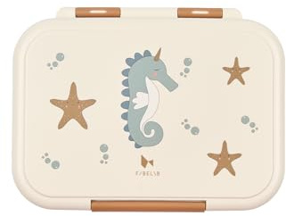 Fabelab Brotdose Kinder Mit Fächern Under The Sea | Lunchbox Aus Edelstahl 1000 Ml Auslaufsicher | Brotdose Mit Fächern Für Kindergarten Schule Kinder Ab 4 Jahren