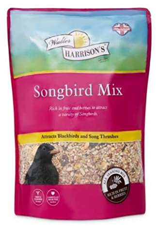 Walter Harrison's Songbird Mix, Easy Feed Fruit & Berry Seed Mix, 2 kg | Rich Nutritious Blend, Perfect for Attracting Songbirds, High Energy Formula, Year-Round Attractant