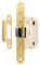 Amig - Picaporte Unificado para Puertas de Madera - Cerradura para Puerta Interior - Cierre de Embutir de Acero Latonado - Entrada 50 mm - Acabado: Mate