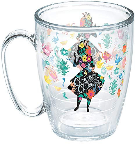 Tervis Disney - Alice in Wonderland Curiouser Insulated Tumbler with Wrap, 16 oz Mug, Clear