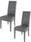 t m c s Tommychairs - 2er Set Moderne Stühle Luisa für Küche und Esszimmer, robuste Struktur aus lackiertem Buchenholz Farbe Dunkelgrau, Gepolstert und mit dunkelgrauem Kunstleder bezogen