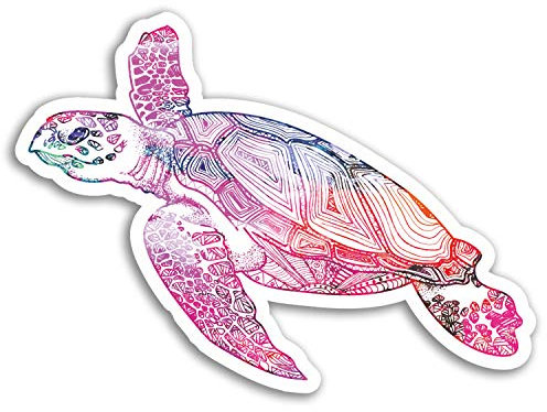 DestinationVinyl 2 x 10 cm Sea Turtle Vinyl-Aufkleber - Tribal Surfer Aufkleber Laptop Gepäck # 17813 (10 cm breit)