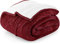 Utopia Bedding Sherpa Decke [Rot, 228x228 cm] - 480GSM Thick Warm Plüsch Fleece Wendedecke für Bett, Sofa, Couch, Camping und Reisen
